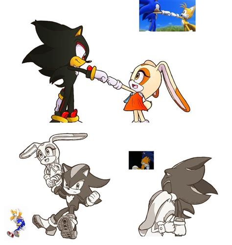 Shadow and cream/sonic and tails (I don't ship them but this is soo cute) | Cream sonic, Sonic ...