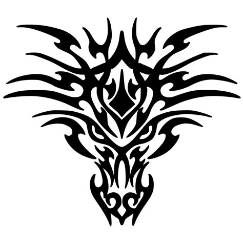 Dragon Clipart Black And White | Dragon head tattoo, Dragon tattoo ...