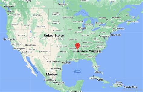 Where is Batesville, MS, USA? | Location Map of Batesville, Mississippi