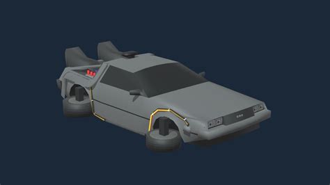 DeLorean Time Machine - Flying Mode - Download Free 3D model by Sea Land Air (@sealandair ...