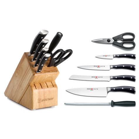 Wusthof Classic Ikon 7 Piece Knife Block Set in Walnut & Reviews | Wayfair