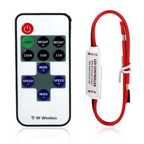 voss mini 12v rf wireless remote switch controller inline dimmer for ...