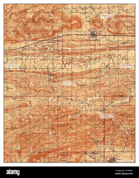 Red Oak, Oklahoma, map 1943, 1:62500, United States of America by Timeless Maps, data U.S ...