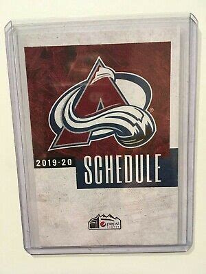 NHL COLORADO AVALANCHE 2019-2020 HOCKEY POCKET SCHEDULE - NEW | eBay