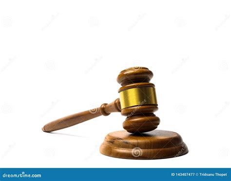 Gavel and Sound Block Isolated Stock Image - Image of courthouse, hammer: 143407477