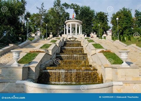 The Waterfall Staircase And Rotonda In Valea Morilor Park Editorial Photo | CartoonDealer.com ...