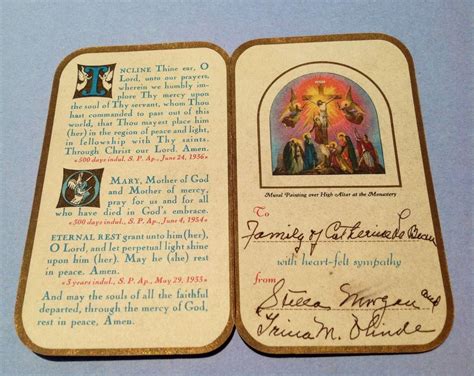 Vintage Catholic Prayer Card from bestkeptsecrets on Ruby Lane