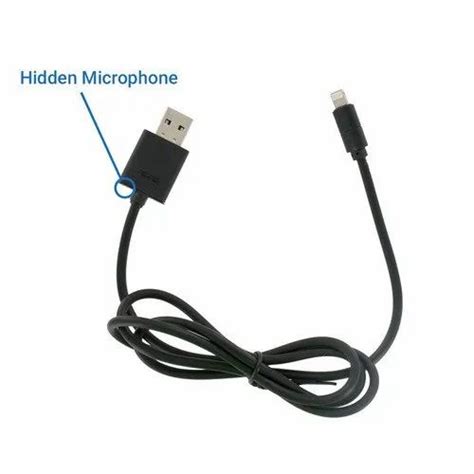 Hidden Spy Audio Sound Voice Recorder In Black Iphone Lightening 5v Usb ...