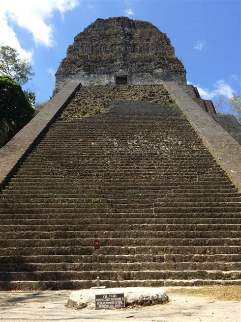 One of the Tikal pyramids. : mesoamerica