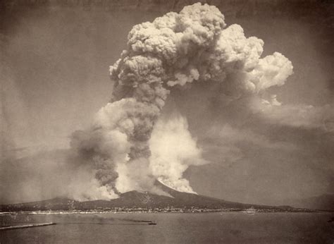 Pompeii Mount Vesuvius Nmount Vesuvius Spewing Smoke And Ash Into The Sky During The Eruption Of ...