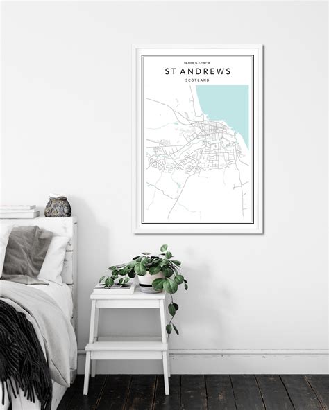 St Andrews Map Print Custom City Map Map Of St Andrews St | Etsy