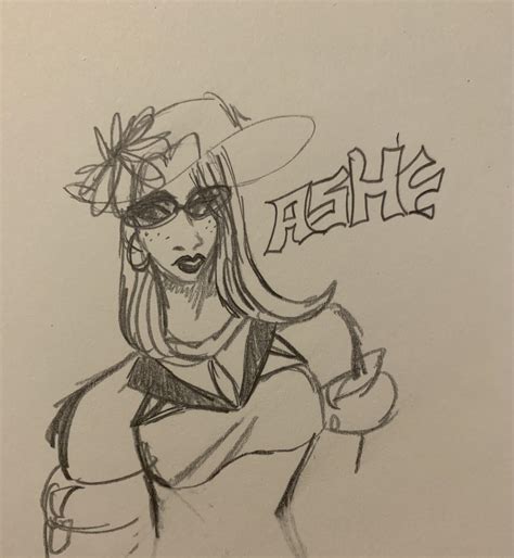 Ashe doodle (poolside skin) : r/Overwatch