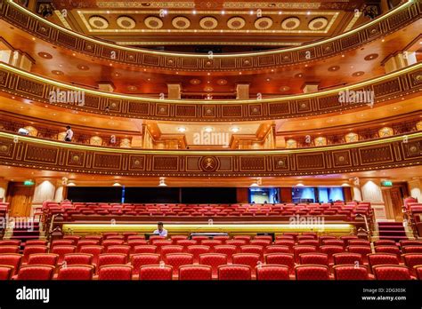 Muscat, Oman, December 3, 2016: Interior view of Royal Opera House in ...