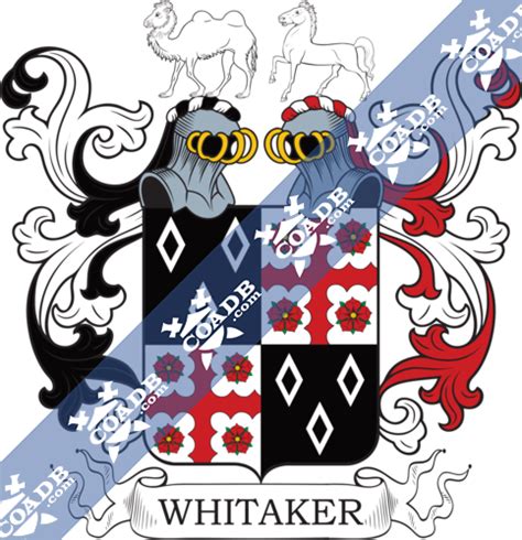 Whitaker Family Crest, Coat of Arms and Name History