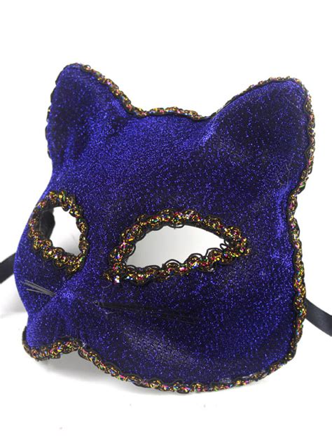 Halloween Mardi Gras Cat Mask - Costumeslive.com