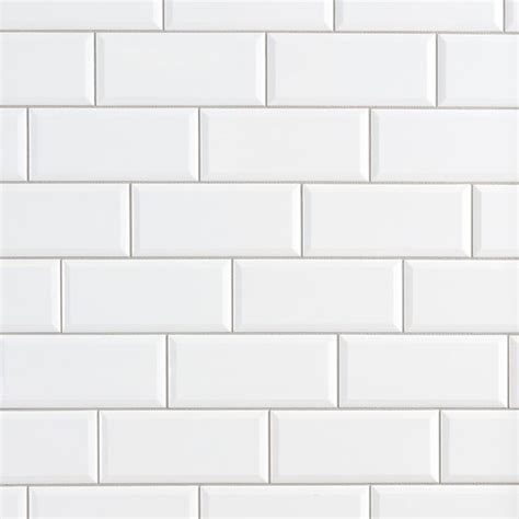 Bright White Ice Beveled Ceramic Wall Tile | Ceramic wall tiles, Wall ...