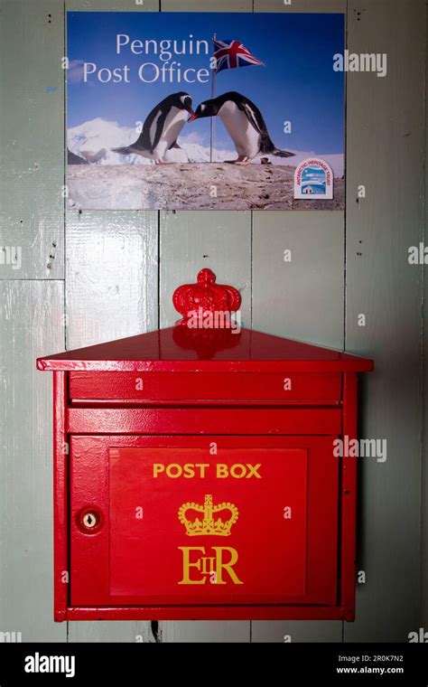 'Red post box at the ''Penguin Post Office'' at the museum of Port ...