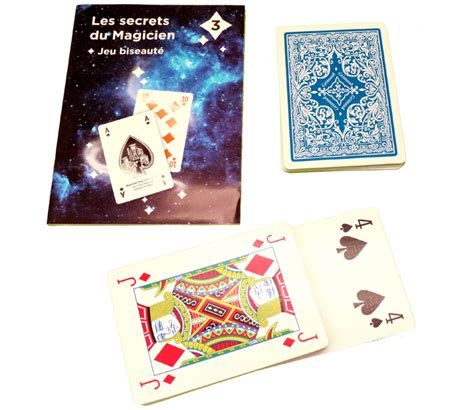 Deck cartes tour de Magie jeu birauté bleu pour magicien et jeux