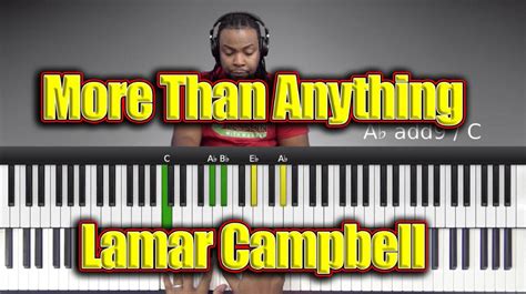 More Than Anything - Lamar Campbell - (Key of Ab) – Piano Lesson With Warren