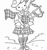Kilt Colouring Scottish Clipart Scotland Coloring Activities St Crafts  sketch template