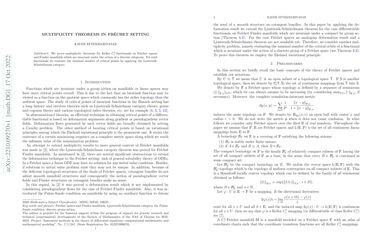 Multiplicity Theorems for Frechet Manifolds | Papers With Code