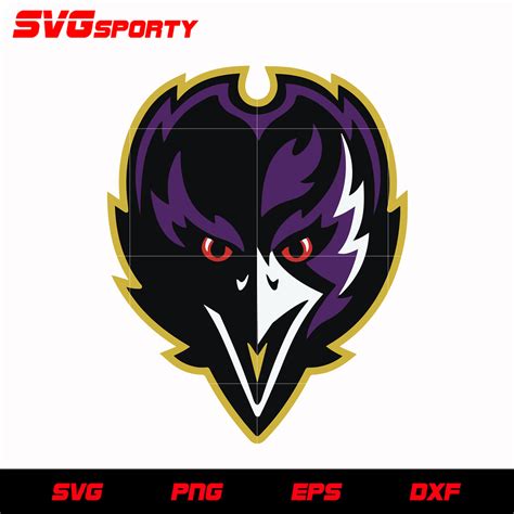 Baltimore Ravens Mascot Logo svg, nfl svg, eps, dxf, png, digital file ...