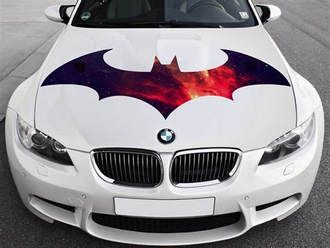 Batman Logo Vinyl Car Hood Wrap Full Color Graphics Decal Dark | Etsy