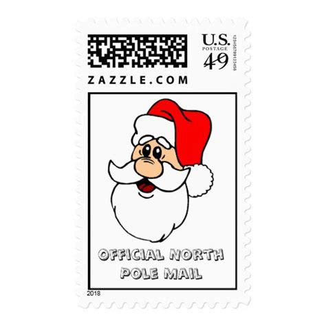 Santa North Pole Mail Stamp | Zazzle