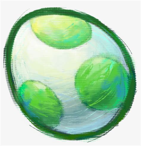 Yoshi Egg Green Artwork - Transparent Yoshi Egg - Free Transparent PNG Download - PNGkey