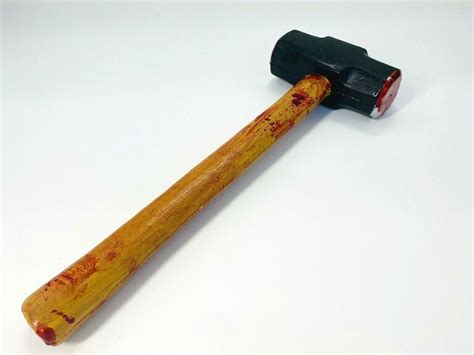 Sledgehammer Movie Prop PU Halloween Sledge Hammer Bloody Weapon ...