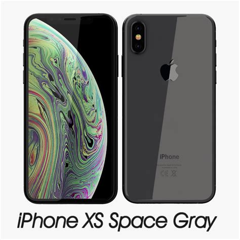 3D model Apple iPhone XS Space Gray VR / AR / low-poly | CGTrader