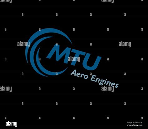 MTU Aero Engines, rotated logo, black background B Stock Photo - Alamy