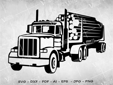 Logging truck SVG, Truck SVG, Truck driver SVG, Trucker svg, Cut