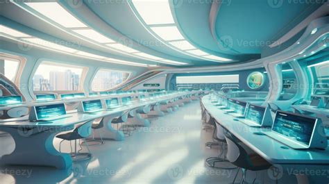 Futuristic classroom in school of the future. Classroom for classes or lectures 28594930 Stock ...