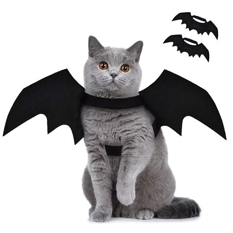 2 Pack Halloween Cat Costume Bat Wings for Cats, Kitten Puppy Halloween ...