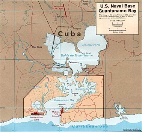 US Naval Base at Guantanamo Bay Map - Guantanamo Bay Cuba • mappery