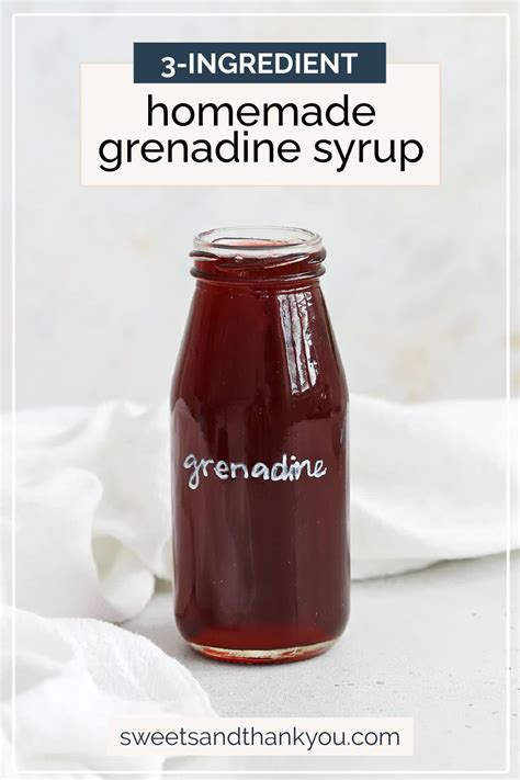 Homemade Grenadine Syrup (3 Ingredients!) - Sweets & Thank You