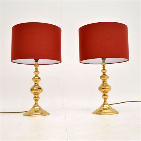 Pair of Brass Table Lamps Vintage 1970's - Retrospective Interiors - Retro Furniture, Vintage ...