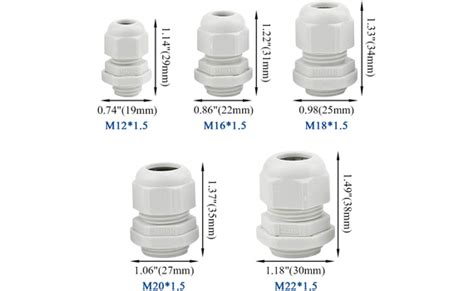 M20 Cable Gland, M20x1.5mm Cable Gland With Locknut