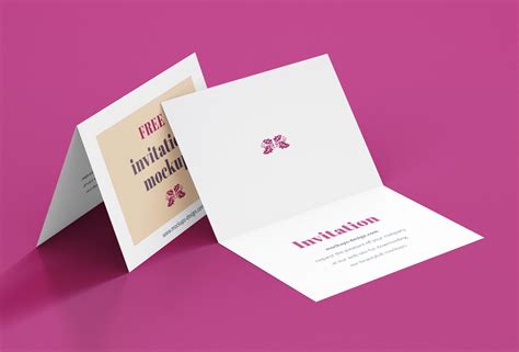 Free A7 Bi-Fold Greeting / Invitation Card Mockup PSD Set - Good Mockups