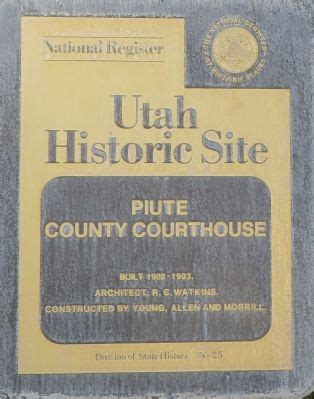 Piute County Courthouse Historical Marker