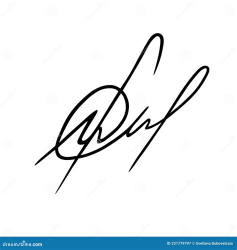 Autograph Hand Drawn. Handwritten Signature. Drawing Line Scrawl Stock Vector - Illustration of ...