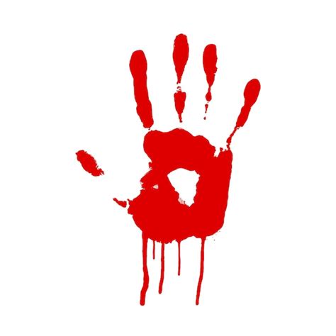 Bloody Handprint SVG Bloody Hand Print Clipart By AmittaArt, 55% OFF