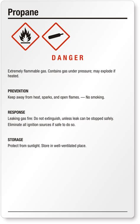 Propane Gas Labels - HazCom