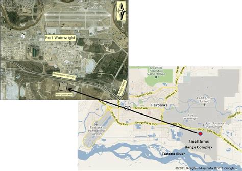 Map of Fort Wainwright, AK, and the Range 16 Record Range. | Download ...