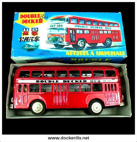 Double Decker Bus MF 185. Vintage Tin Plate Toy, China. | Vintage tin ...