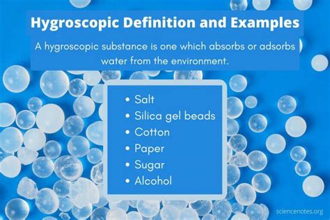 Hygroscopic Definition and Examples