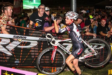 Elite Women Beer Handup - Cross Vegas Cyclocross Editorial Photo ...