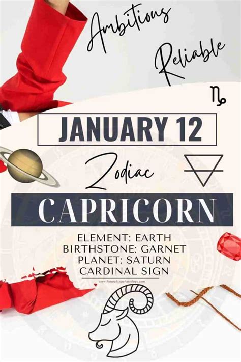 January 12 Zodiac Sign (Capricorn) Birthday Personality, Birthstone ...