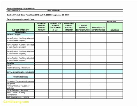 Building Maintenance Budget Template